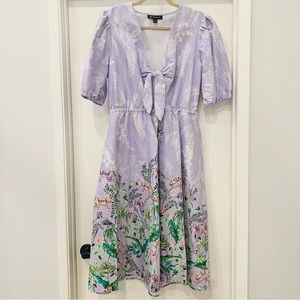 INC Spring Flower Print Cut Out Hourglass Luxury Midi Dress